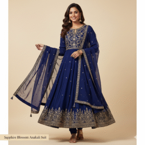 Royal Blue Twirl Anarkali