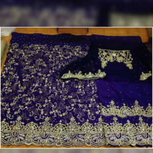 Royal Sapphire Beaded George Wrapper