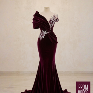 Velvet Elegance Prom Gown