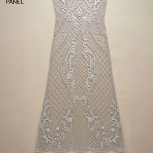 Regal Lattice Embroidered Front & Back Panel