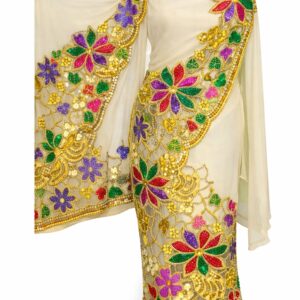 Royal Floral Hand-Embroidered Sudanese Toub