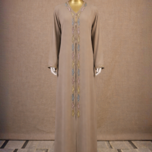Classic Beige Embroidered Abaya