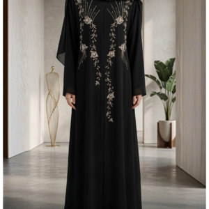 Black Embroidered Elegance Abaya