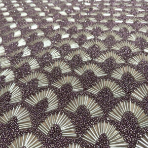 Vintage Amethyst Art Deco Beaded Luxury Fabric