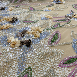 Enchanted Garden Floral Sequin Couture Fabric