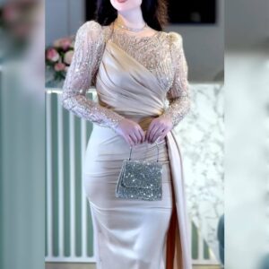 Champagne Luxe Evening Gown