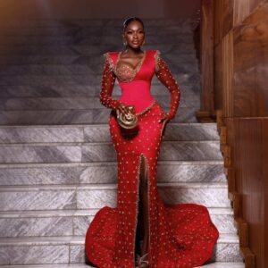 Crimson Royal Evening Gown