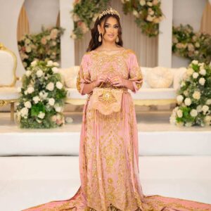 Blush Rose Somali Dirac with Royal Embellished Train