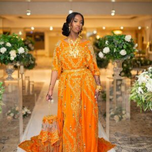 Orange Gold Somali Dirac – Royal Wedding Edition