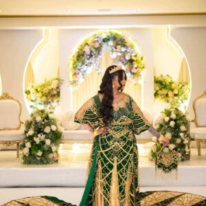 Emerald Royale Somali Dirac with Cathedral Train